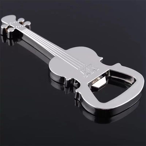 Creative Gift Zinc Alloy Beer Guitar Bottle Opener Keychain Ring Key Chain Openers Festival Party Supplies Fy8736 0531