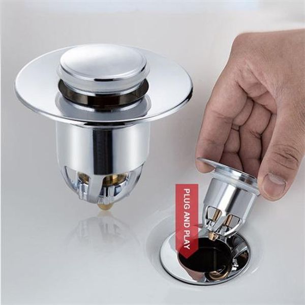Toilet Supplies Press Bounce Basin Pop-up Drain Filter Bathroom Shower Sink Hair Extension Bath Plug Kitchen Hardware Accessories