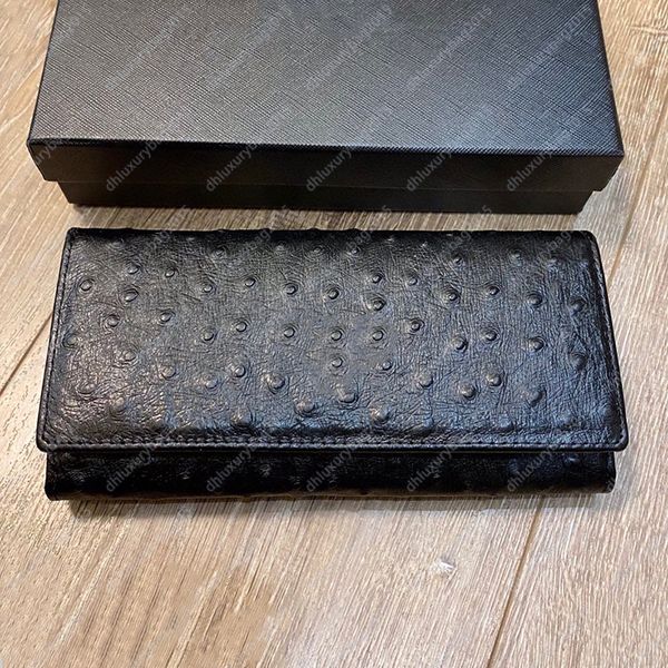 Luxury Designer Clutch Bags Leather Wallet Women Classic Purse Men Vintage Card Holders Black Wallets Rectangular Business Purses