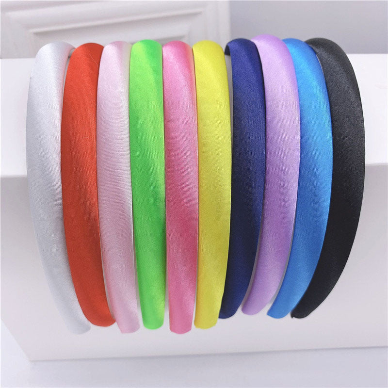 12MM Candy Color Cloth Thickened Headband DIY Material Hair Accessories 1.2cm Satin Cover 211904