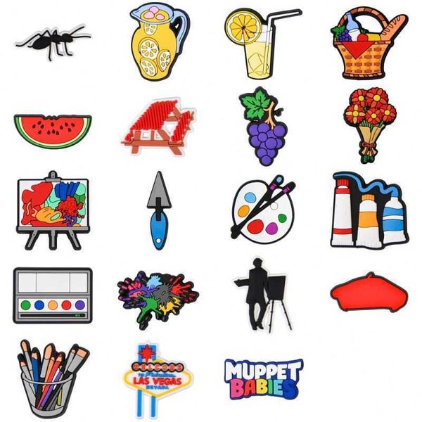 light year buzz painting and artist volleyball stranger things pvc clog charm