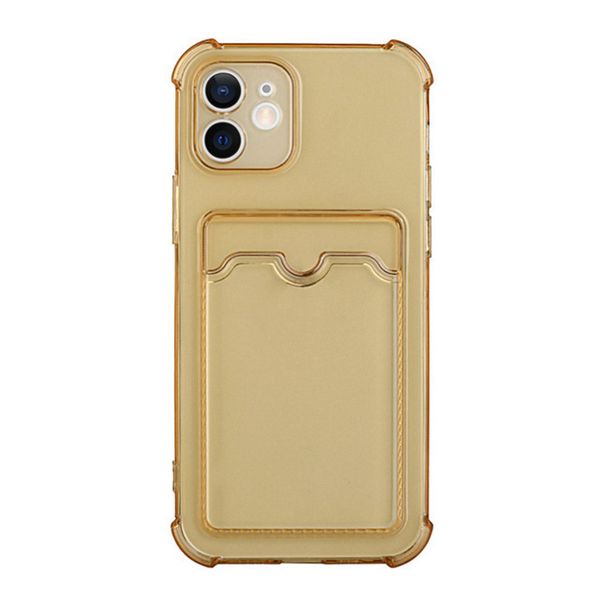 Pocket Slot Clear Wallet Cases With Bumper For iPhone 14 13 12 11 Pro Max 8 7 Plus XS XR X LG Samsung Moto Huawei Xiaomi Card Holder Back Co
