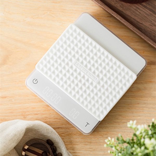 CAFEDEKONA Electronic scale with dual monitors Two kinds of power supply digital scale balance pour over coffee kitchen scales 201118