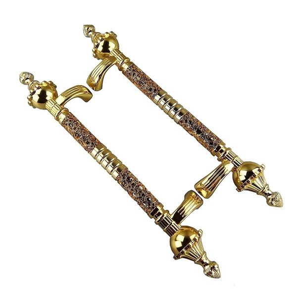 500mm Gold Hollow Art Furniture Hardware Villa Wooden Door Handles Restaurant Glass Sliding Door Handle Steel Door Push Pulls 201013