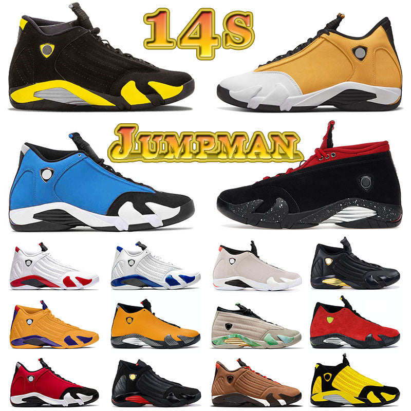 High Quality Jumpman 14 14s XIV Designer Basketball Shoes For Mens Ginger Candy Cane Gym Blue Red Toro Golden Reverse Ferrar Yellow Sneakers Big Siz