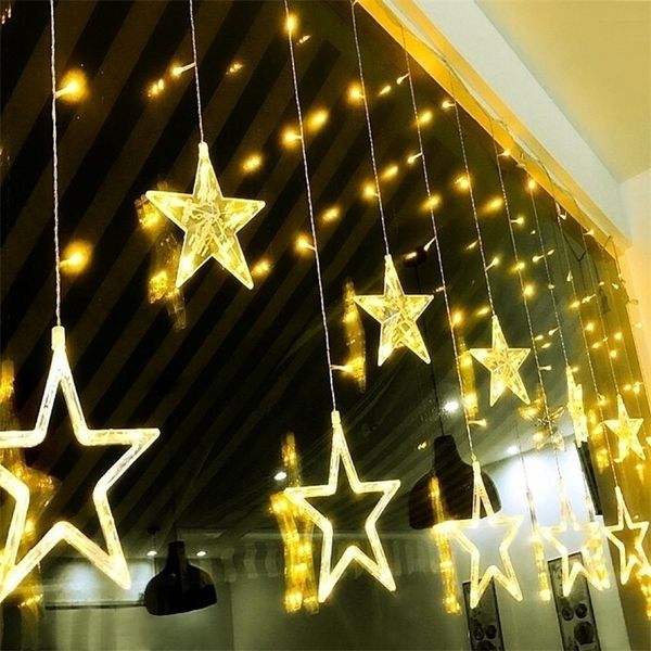 Christmas Decoration Curtain Tree Ornaments LED Strings Garland on the window Year Gift Xmas decor light cristmas Y201020