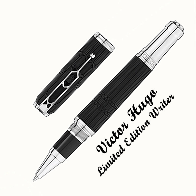 Good quality Victor Hugo Black - Silver Roller Ball Pen - ballpoint pen business Office Stationery write ball pens