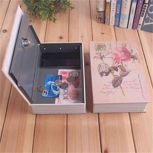 Storage Safe Box Dictionary Book Bank Money Cash Jewellery Hidden Secret Security Locker With Key Lock Storage Lock Box LXY 210330