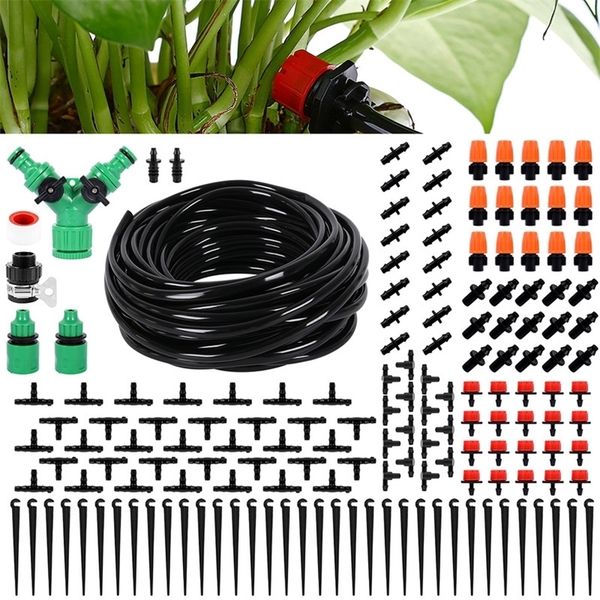 40M DIY Drip Irrigation System Automatic Watering Garden Hose Micro Drip Watering Kits with Adjustable Drippers Spray T200530