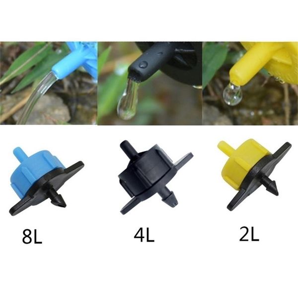 30x Steady Flow Irrigation Dripper 2L-H 4-H 8L-H Pressure Compensation Emitter Water Regulator Spray Nozzle Garden Watering Kits T200530
