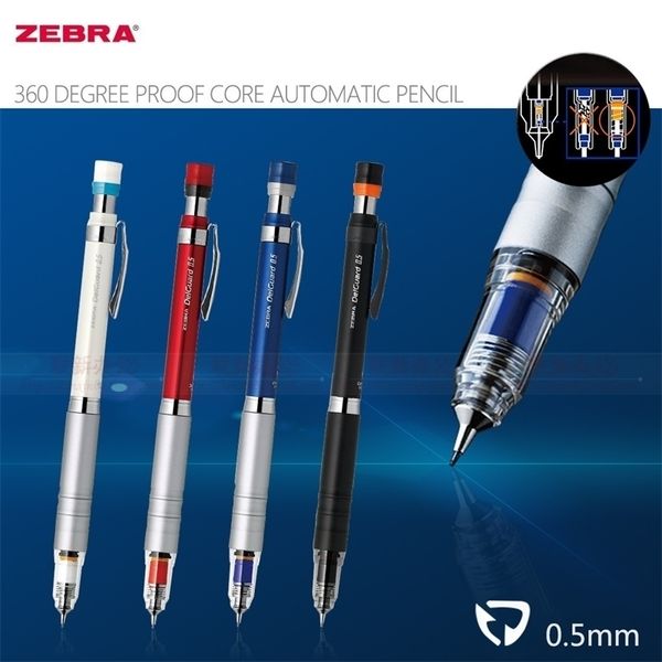 1pc Japan ZEBRA DelGuard PMA86 Mechanical Pencil 0.50.m 360 Degree Proof Core Automatic Pencils RedBlueWhiteBlack Y200709