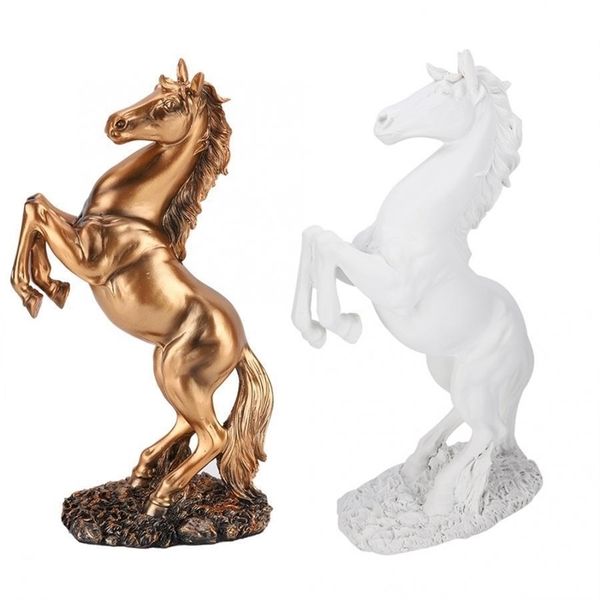 European Style Horse Sculpture Home Desk Decor Ornament P ograph Props Home Room Desk Wall Vintage Figurine Craft Home Decor T200710