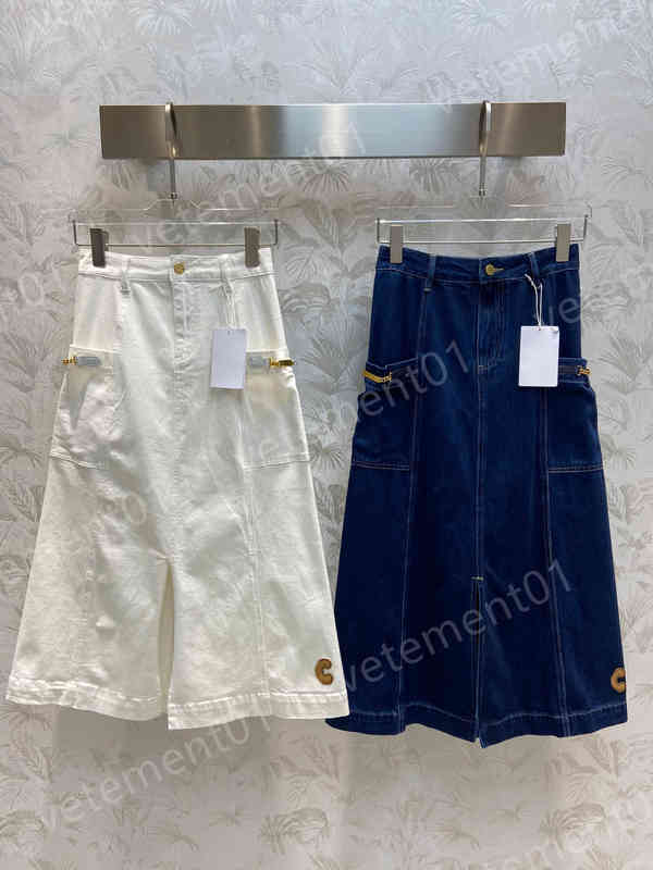 Designer Women Skirt Brand CE High Waist A-Line Denim Skirts Slim Fit Women Clothing