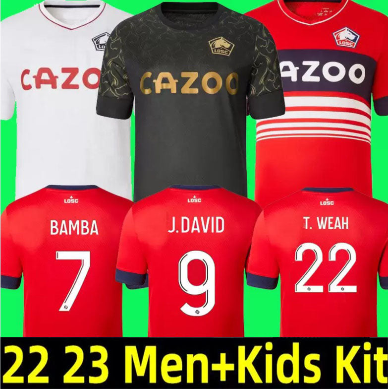 2022 2023 LOSC Lille soccer jersey Cabella DAVID FONTE BAMBA YAZICI football shirts 22 23 JIKONE T.WEAH L.ARAUJO M.Bayo Ismaily maillots de foot Adu