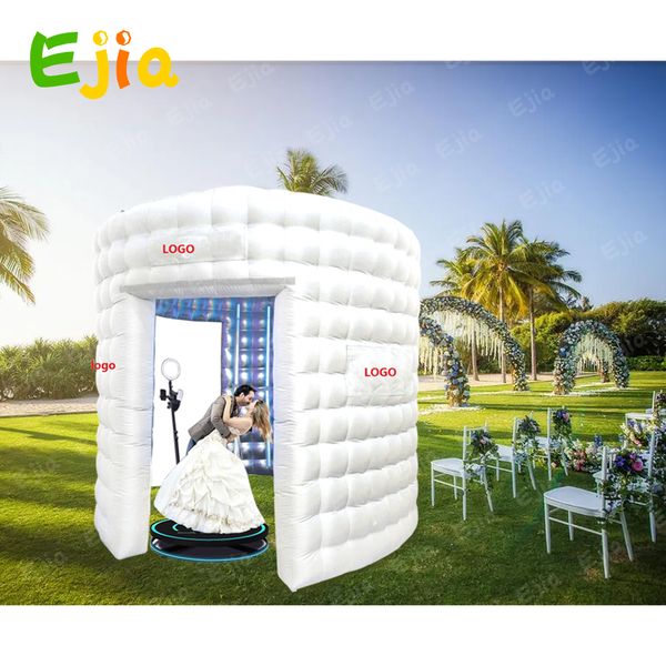 For Party Activities Commercial Rent Inflatable Photo Booth 360 ENCLOSURE Portable Tent Wedding Events with RGB LED Lights