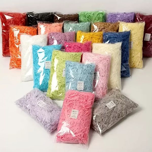100g Colorful Gift Wrap Shredded Crinkle Paper Raffia Candy Boxes DIY Gifts Box Filling 824