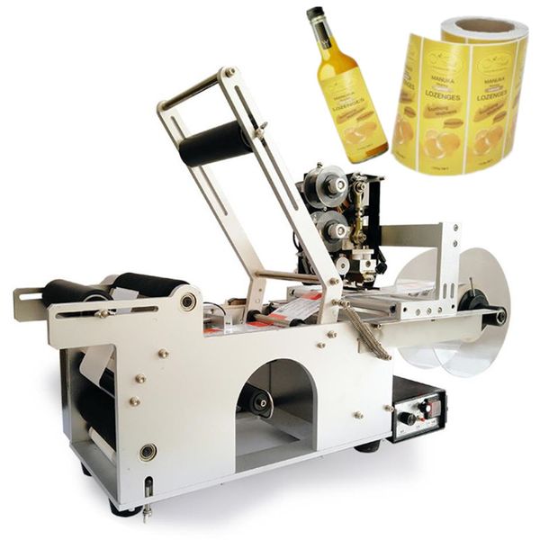 2020 new semi-automatic labeling machine date printer wine labeling machine 110v220v beverage printing date labeling machine free shipping