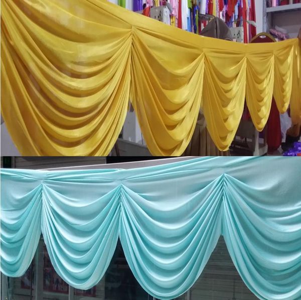 wedding backdrop curtain swag ice silk fabric Decor wedding drapery design for table skirts party banquet backdrop decoration