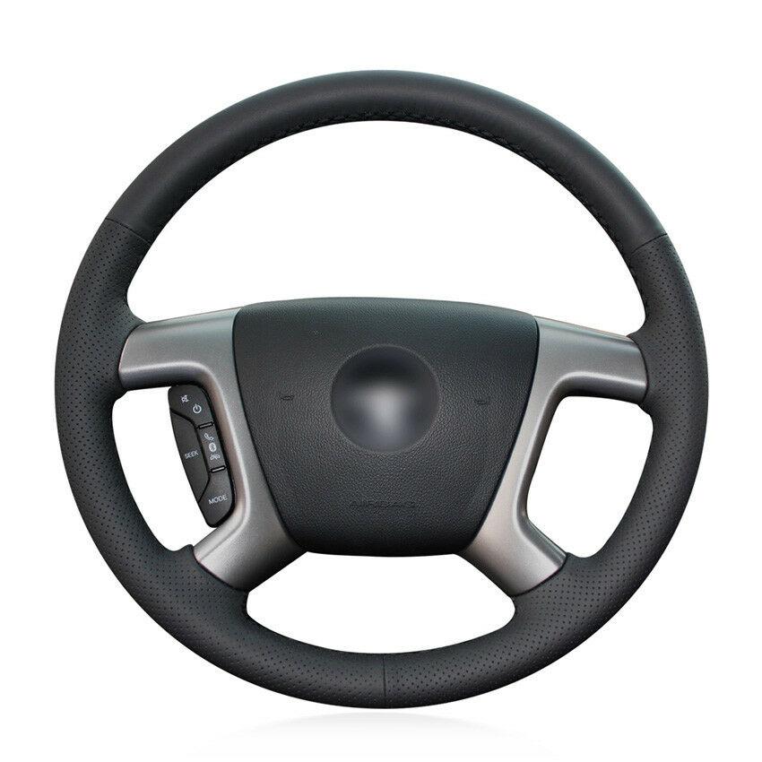 For Chevrolet Captiva hand-sewn steering wheel cover black artificial leather