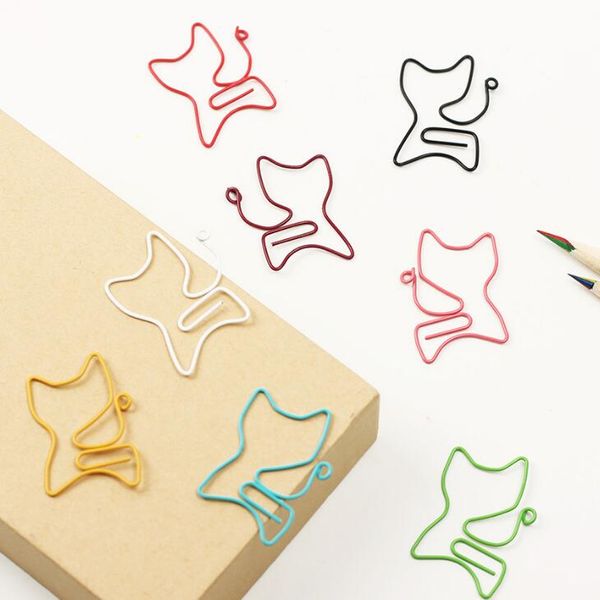 Bulk package 200 pcs Cat Shape Metal Bookmark Clip Memo Clip Paper Clip Bookmark DIY Novelty Office Learn Stationery LX2401