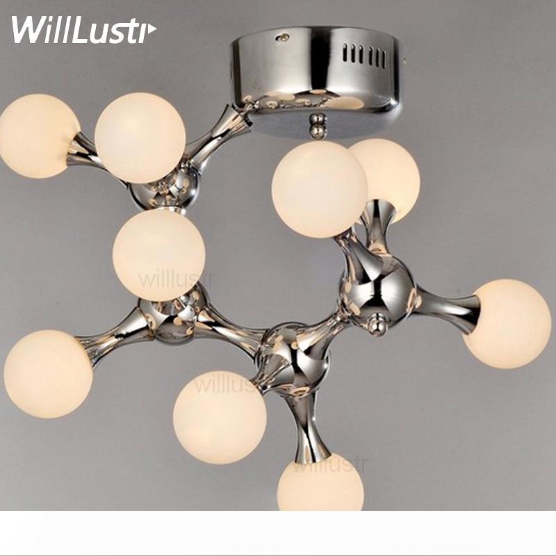 modern DNA ceiling lamp light dinning room office lighting Buro for form chandelier chrome white color 5 heads 8 heads 9 heads lighting
