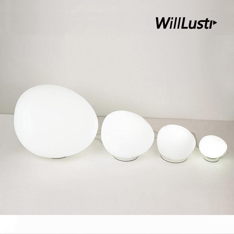 Frosted Glass Table Lamp Irregular Stonelike Decorative Desk Light Hotel Restaurant Living Room Bedside Creative Modern Lighting