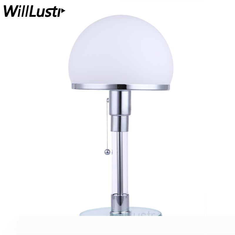 WG24 Bauhaus table lamp Wilhelm Wagenfeld design modern Bauhaus desk light glass stainless steel classic lighting bedroom study hotel