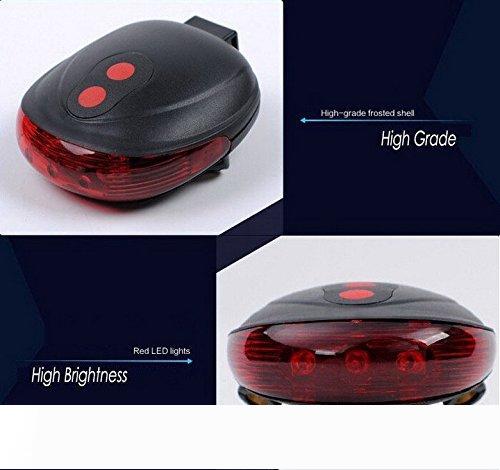 Bicycle Cycling Laser Tail Light 2 Laser & 5 LED 7 Modes Mountain Bike Safety warning Flashing Lamp Alarm Light Back Rear Led