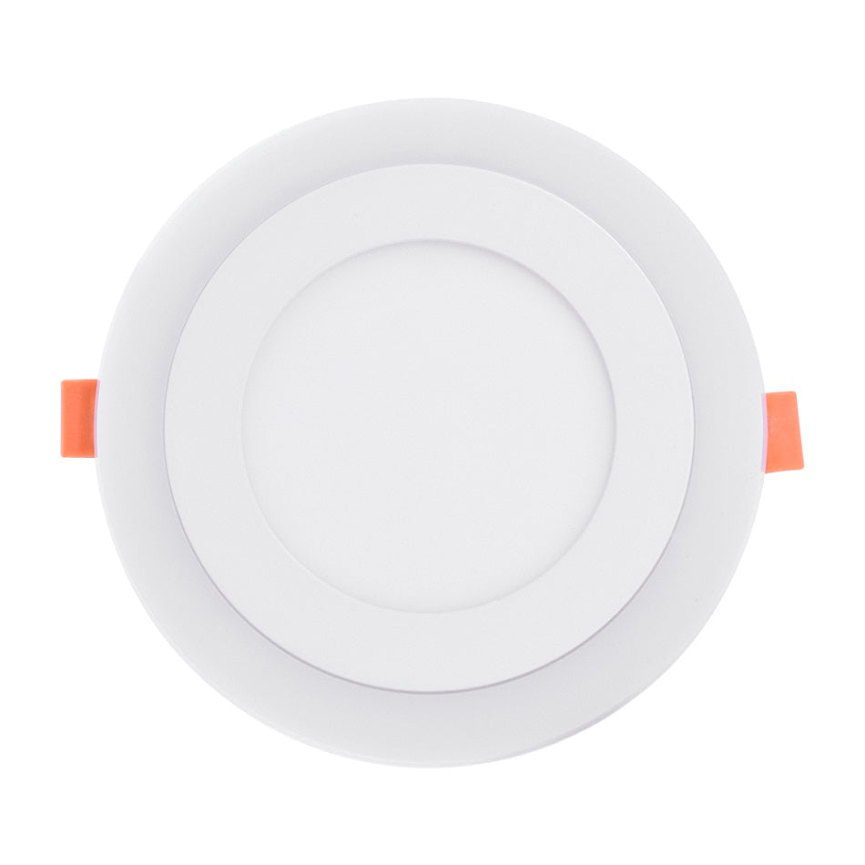 Ultra-thin Panel Light Two-color Round Embedded Installation For Living Room, Kitchen, Office Led Lamp Home Decoration