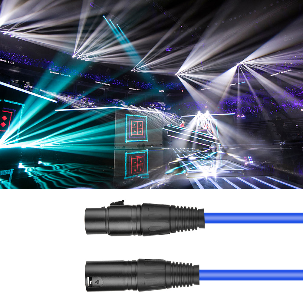 Professional XLR Wire Male To Female Stage Light Wire Audio Cable Microphone Cable Cable Lighting Accessories Blue
