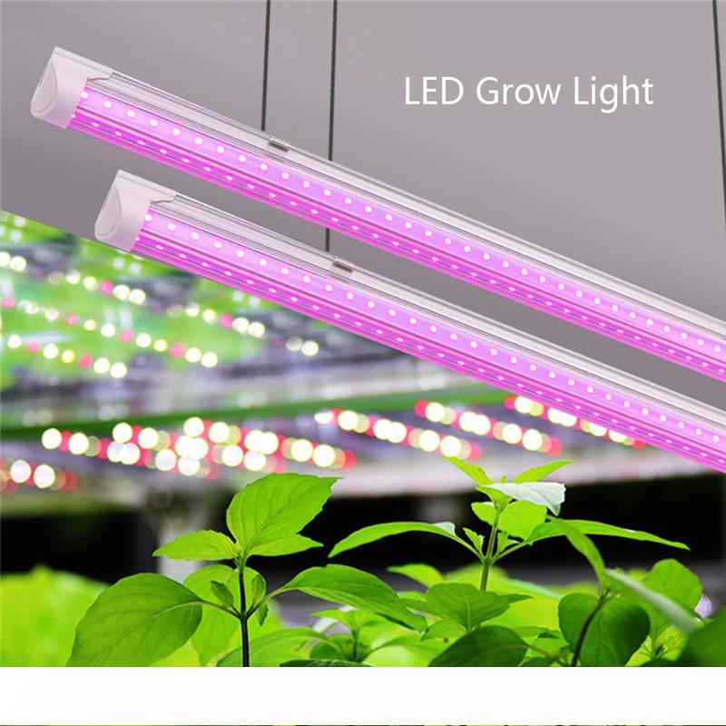LED Grow Light, Full Spectrum, High Output, Linkable Design, T8 Integrated Bulb+Fixture, Plant Lights for Indoor Plants,2ft-8ft v shape tube