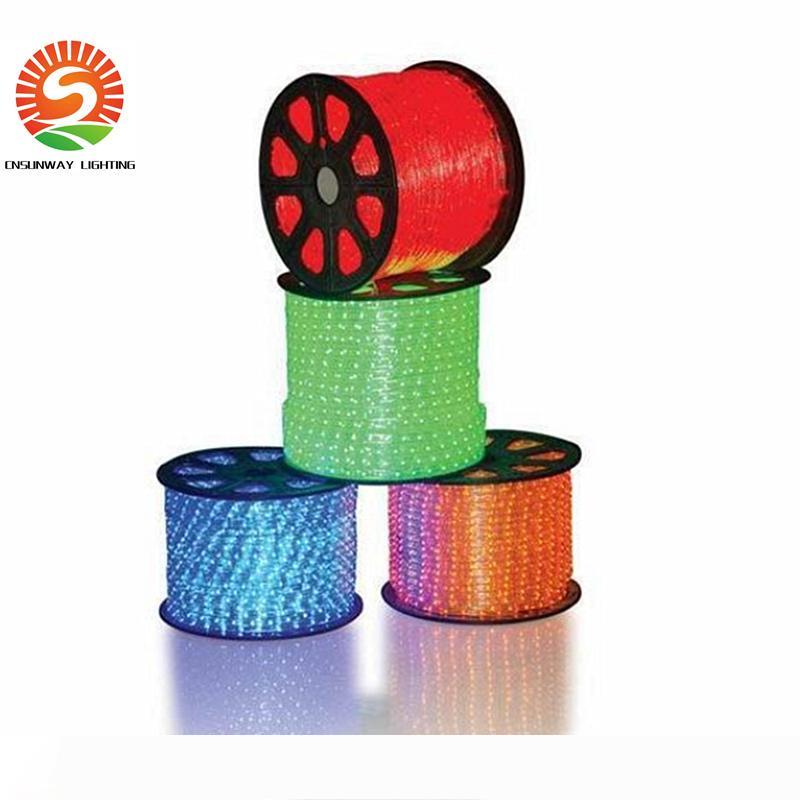 100M 2wire round rope light LED Flex Rope Light PVC LED Strip lights Flex Tube Disco Bar Pub Christmas Party