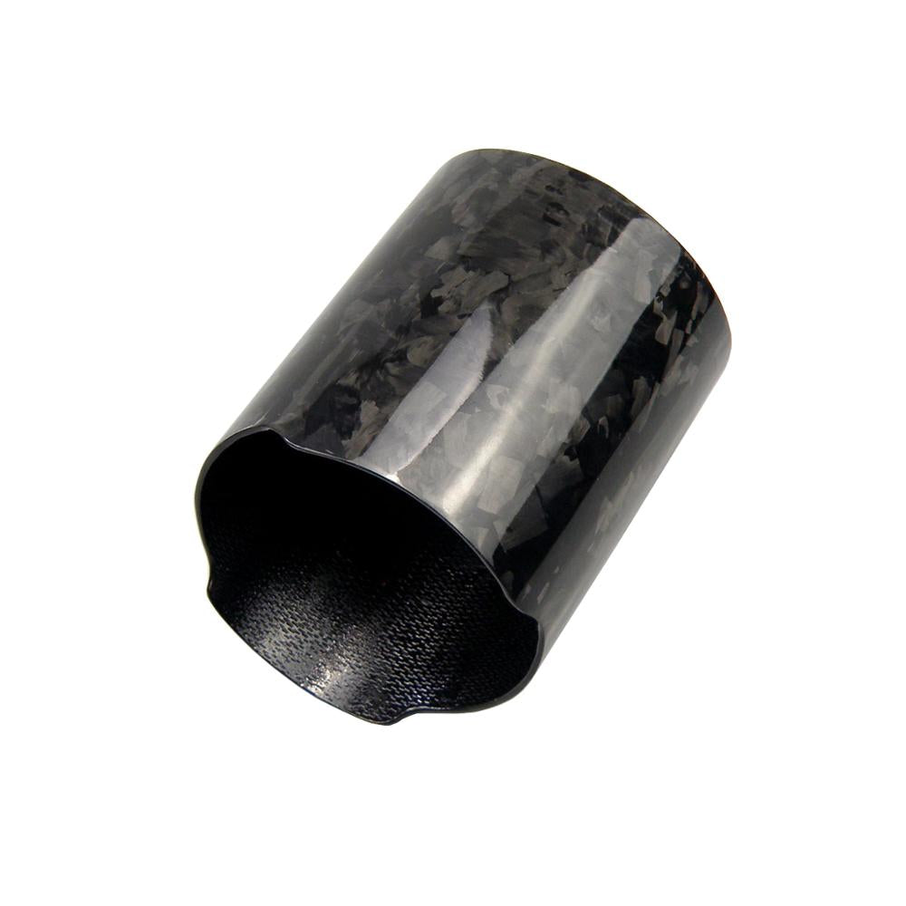 Car Universal Straight Cut Forged Carbon Fiber Exhaust Tip Cover Exhaust Muffler Pipe Tip case Exhaust Tip housing