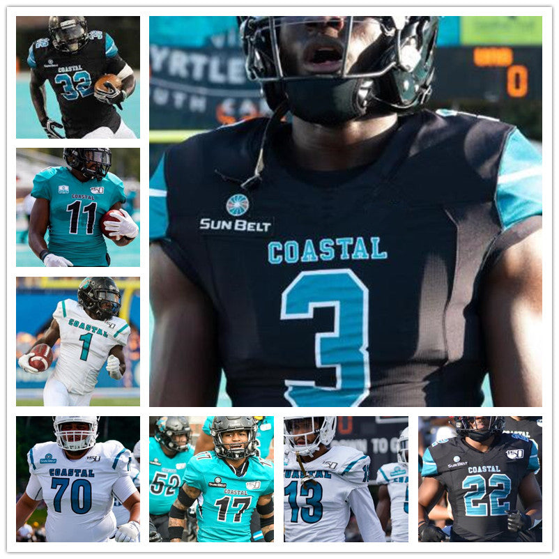 College Coastal Carolina Jai Williams Football stitched jerseys Jacqez Hairston Henderson Hazel Jarrett Guest Men Youth Kid