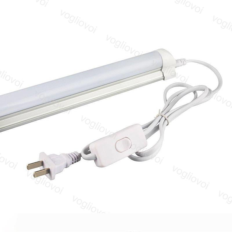 T5 T8 Connector Cable 6ft 1800mm Extension 2Pin 0.75mm For Integrated Led Tubes Power Cable With Switch US Plug PVC Wire DHL