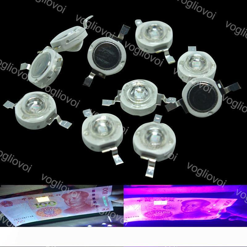 Light Beads 3W High Power LED UV Light Chip Diode 395NM 400NM 365NM 370NM Purple Ultra Violet For Medical Sterilization Nail Guard EUB