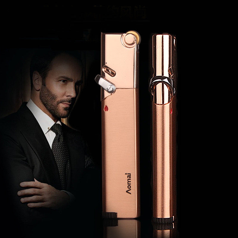 Compact Jet Lighter Gas Torch Turbo Lighter Strip Windproof Smoking Accessories All Metal Cigar Lighter 1300 C Butane Gadgets For Man NO GAS