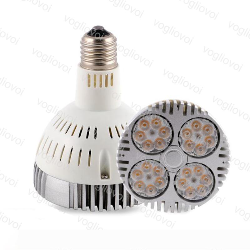 LED Bulbs PAR38 35W 40W LED Spotlight SMD2835 Warm White With Fan For Jewelry Clothing Shop Gallery Led Track Rail Light DHL