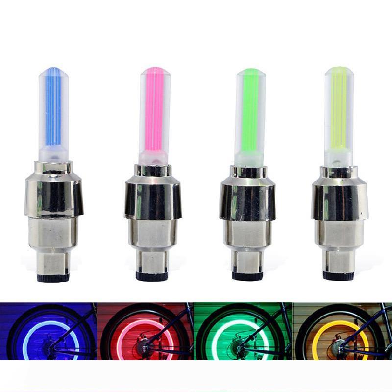 LED Bicycle Lights Wheel Tire Valve&#039;s Light Cycling Riding Sport Spoke Safety Warning Lamp Tire Valve Cap Neon Lamp LED Flash Light