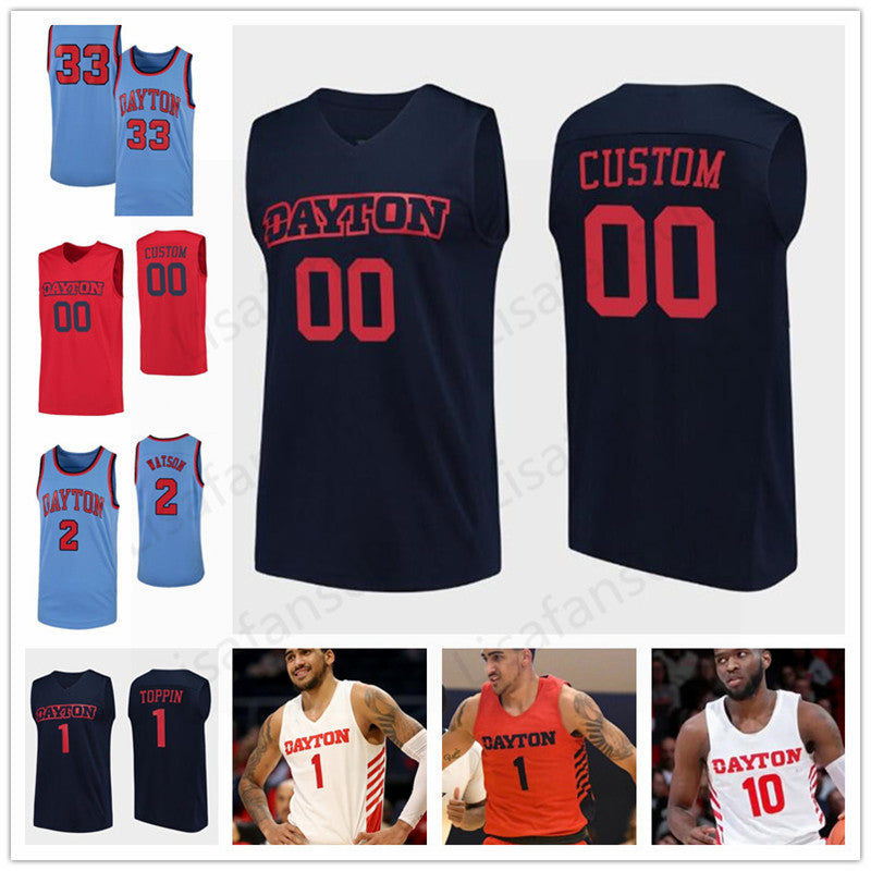 Custom basketball jersey Dayton Flyers Jhery Matos Dwayne Cohill Drew Swerlein Camron Greer Retro Men Youth women stitched jerseys