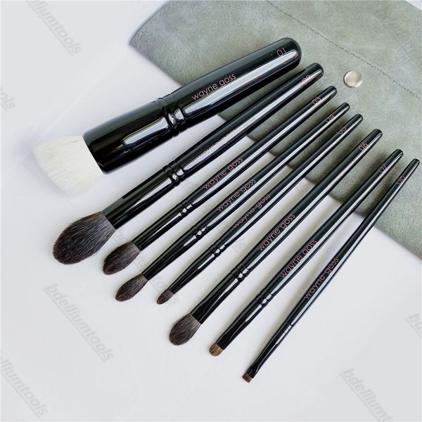 Wayne Makeup Brushes 01-02-03-04-05-06-07-08 (Goss) Foundation Powder Eye Shadow Crease Lip Liner Cosmetics Makeup Brushes