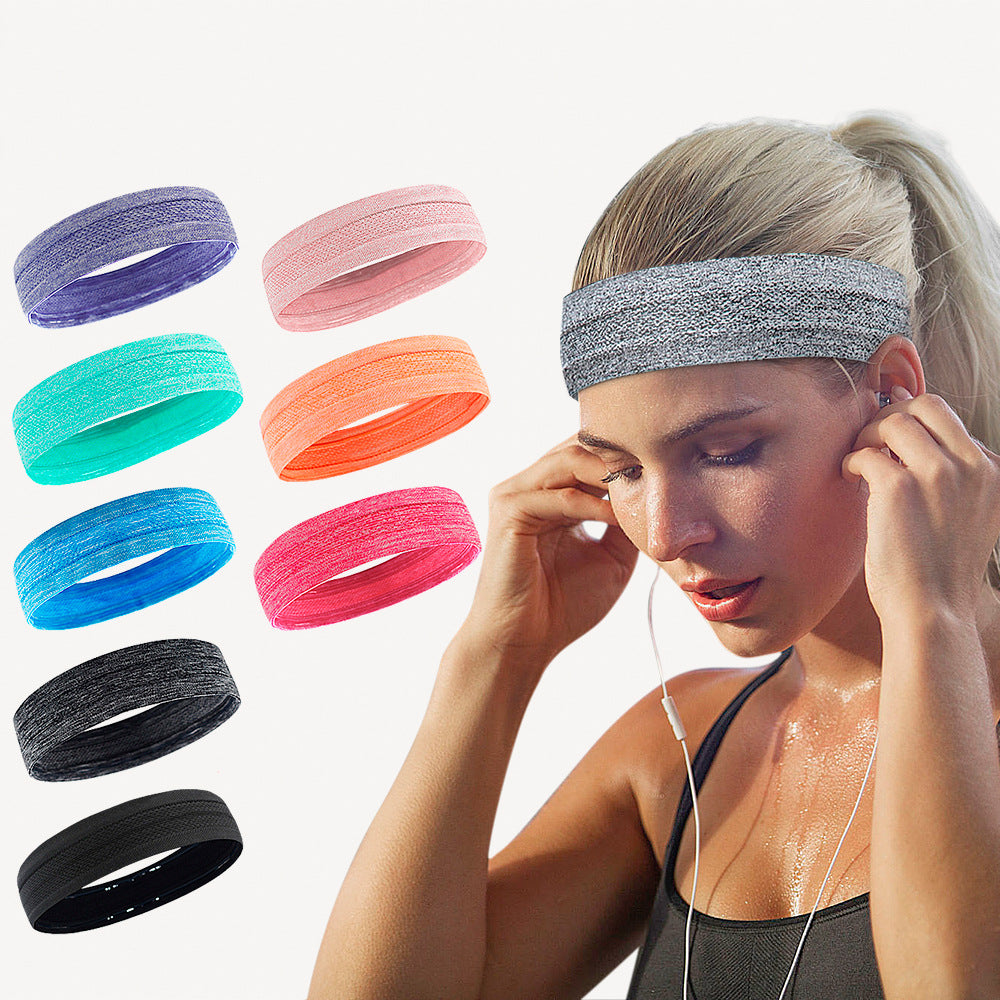 7 Color Yoga Hair Bands fitness running sports head band sweat-absorbing sweatbelt with tennis sports headscarf hair belt