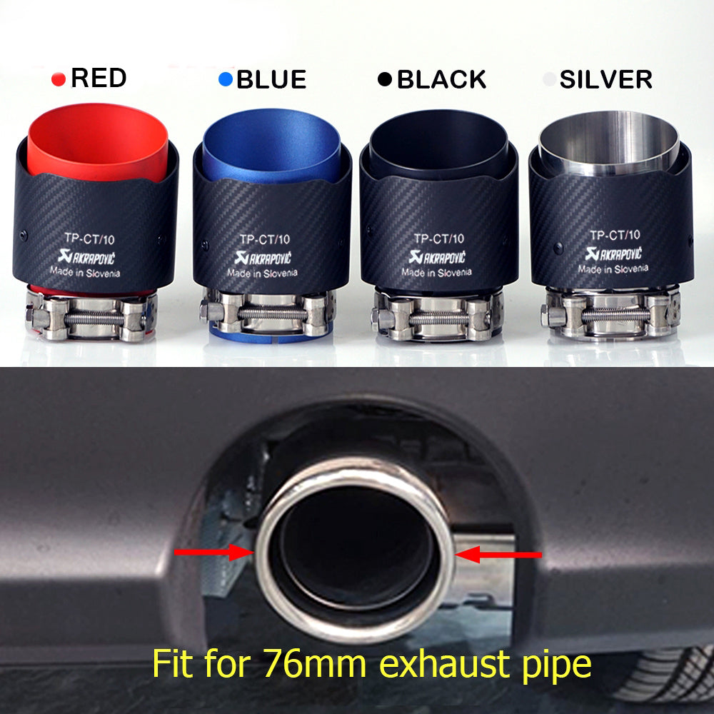 Avanza Fortuna Xenia Mazda CX-3 CX-30 CX-5 CX-9 mazada 6 mazda 3 Akrapovic muffler Exhaust Pipe Straight Carbon Fiber Muffler Tip End Pipe