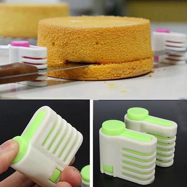 DIY Cake Slicers 5 Layers Cake Pie Slicer Sheet Guide Cutter Server Bread Cutting Fixator Tool Kitchen Bakeware Tool