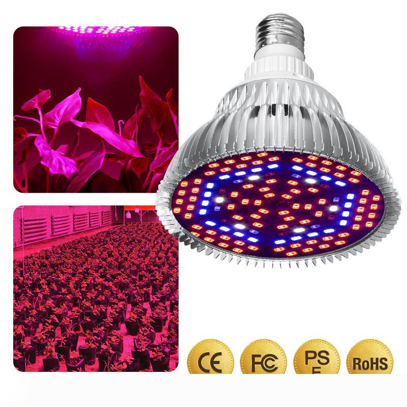 LED Grow Light Full Spectrum 30W 50W 80W E27 UV IR LED Growing Bulb for Indoor Hydroponics Flowers Plants LED Growth Lamp.
