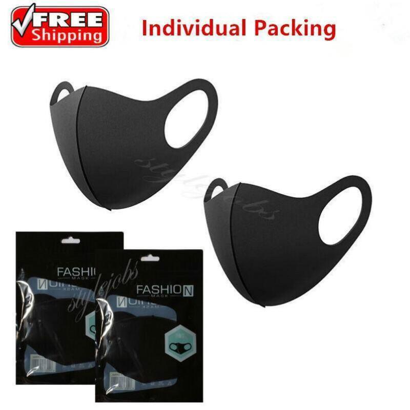 Designer Fashion Washable Protective Face Masks Black Cotton Reusable Adult Kids Anti Dust Cycling Mouth Mask Children Cloth Masks