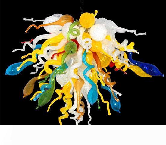 Multi Color Chandeliers Lamp Study Hotel Office Room Decorative Blown Glass Modern Crystal LED Chandelier
