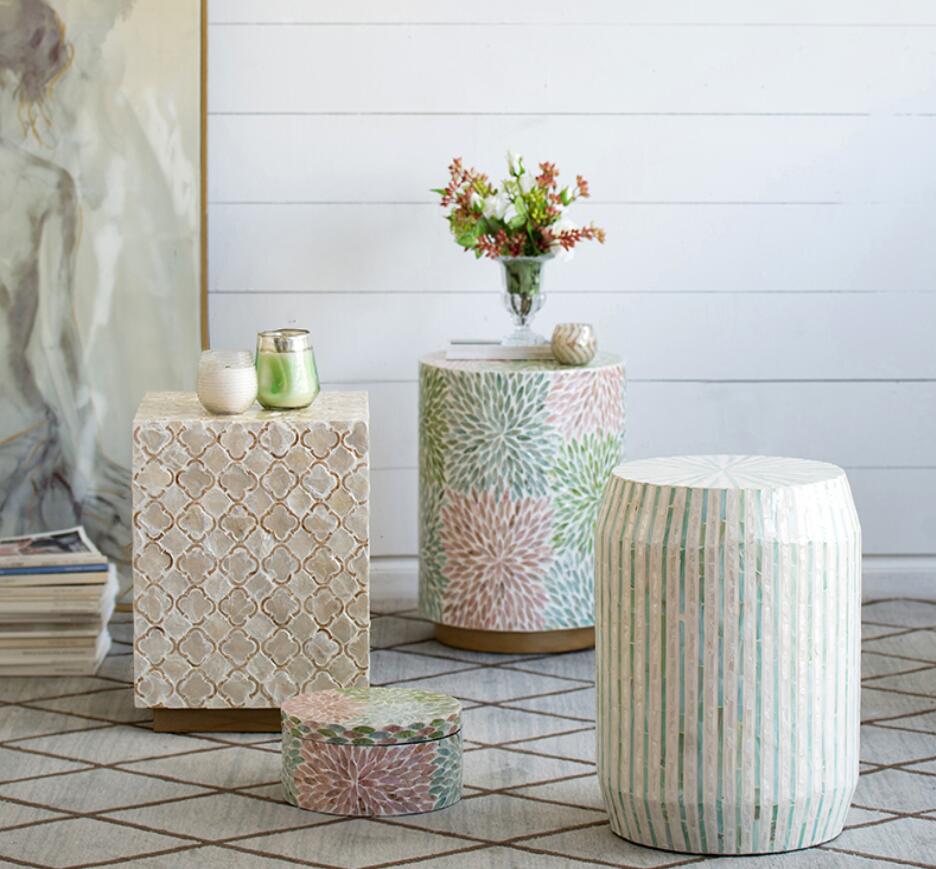 Shell coffee table simple creative round-table Bedroom Furniture sofa light luxury edge corners a few balcony tables