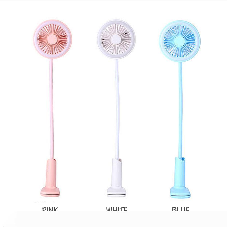 HUASA Fan with LED table lamp,long soft swing arm and clamp base,Apply to office school family,LED Fan with USB port.