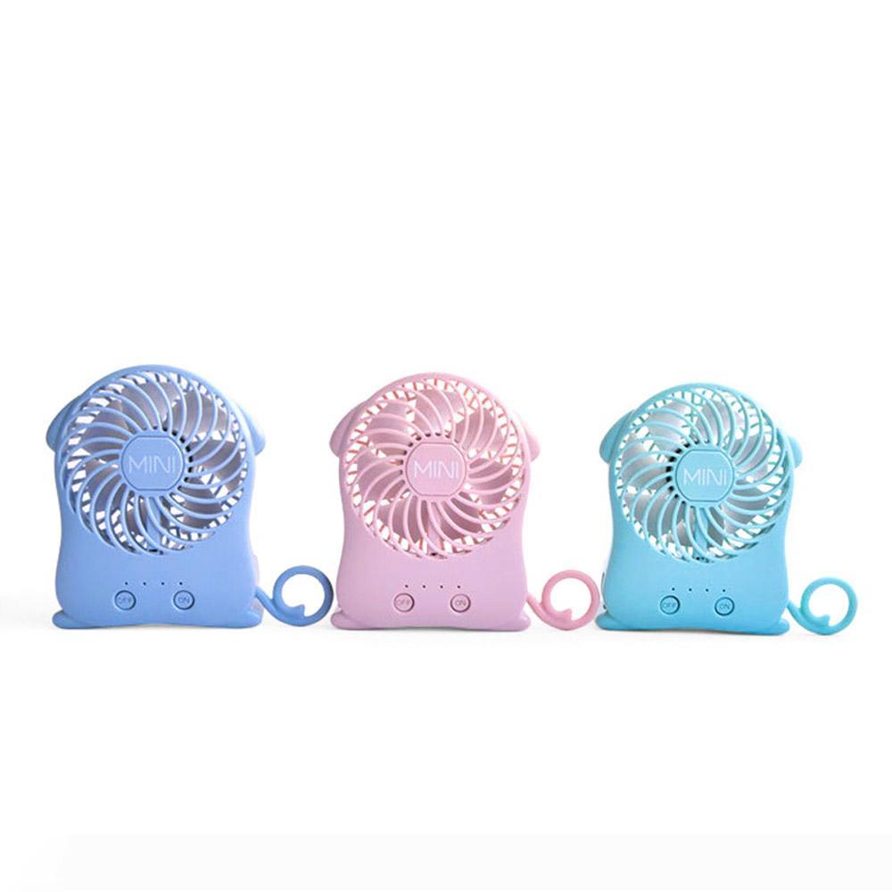BRELONG mini portable rat tail USB charging fan desk fan silent handheld fan light Night Light